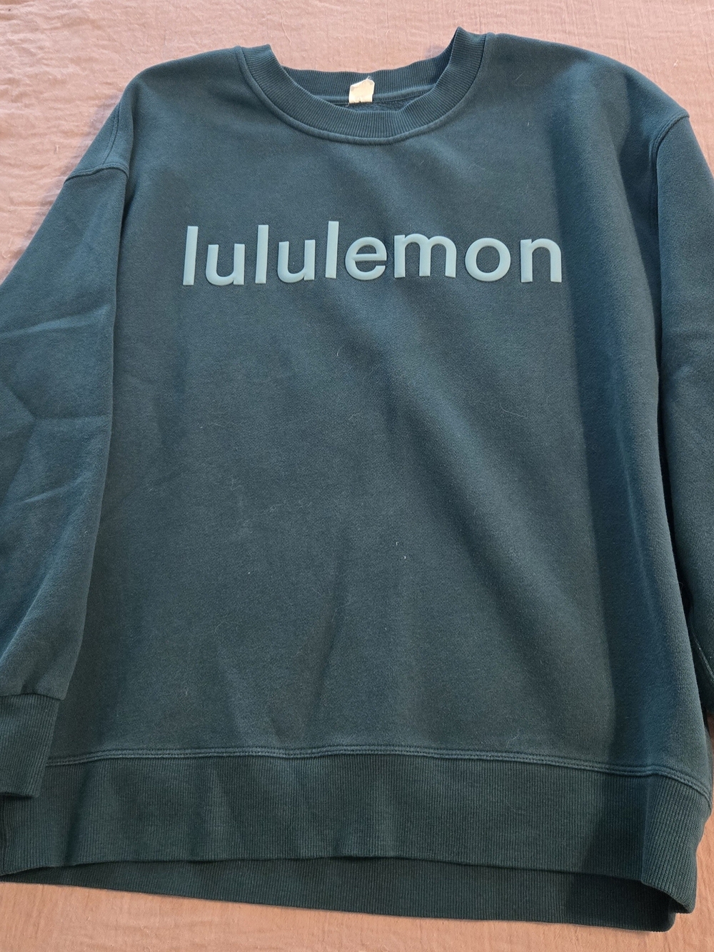 lululemon athletica Deep Teal Ribbed Crewneck Sweatshirt